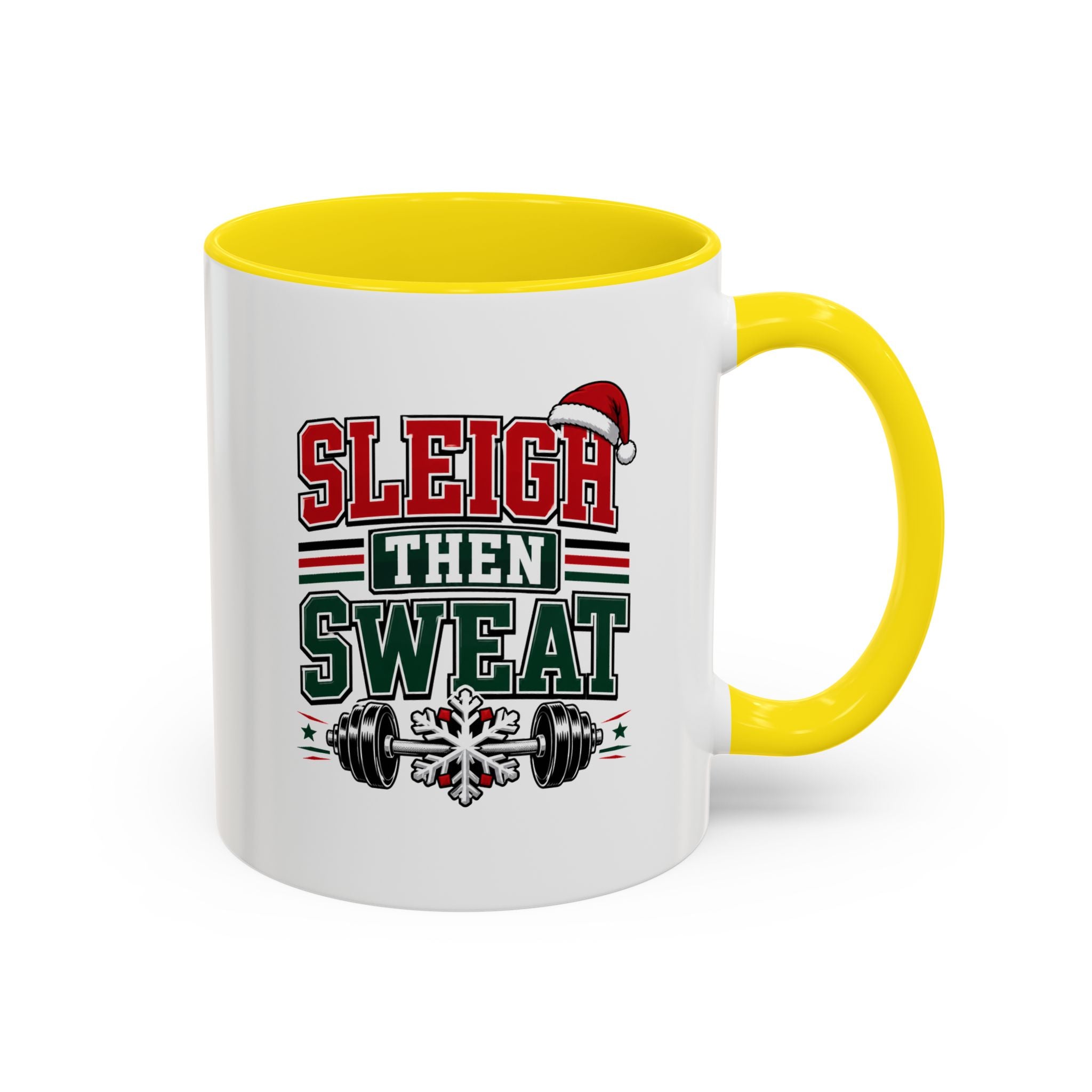 Modern Day Christmas Sleigh Then Sweat Coffee Mug