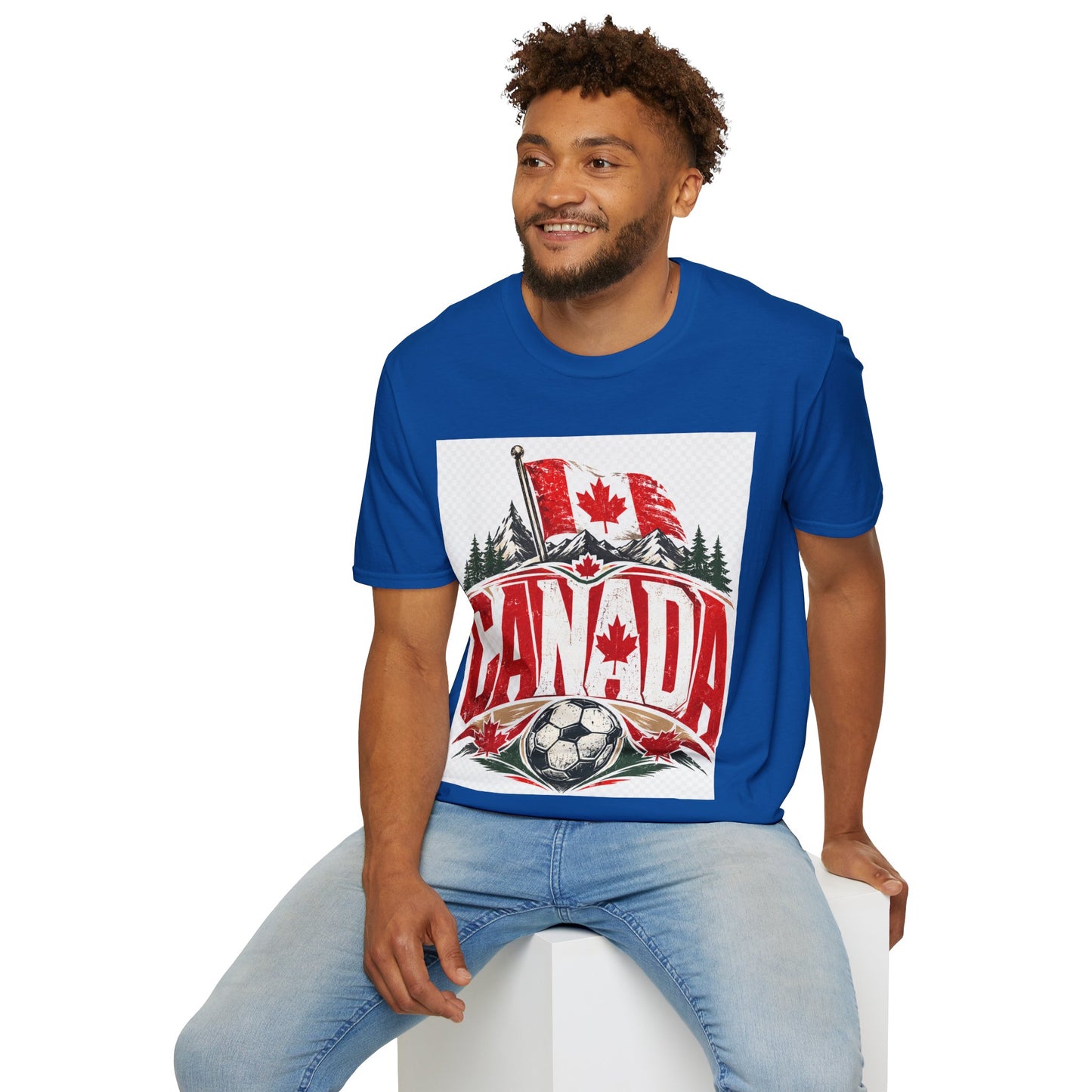 Canada Soccer T‑Shirt — Canadian Flag & Maple Leaf Crest