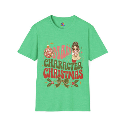 Christmas T-Shirt — "Main Character Christmas" Graphic Tee (Holiday Mom Aesthetic)
