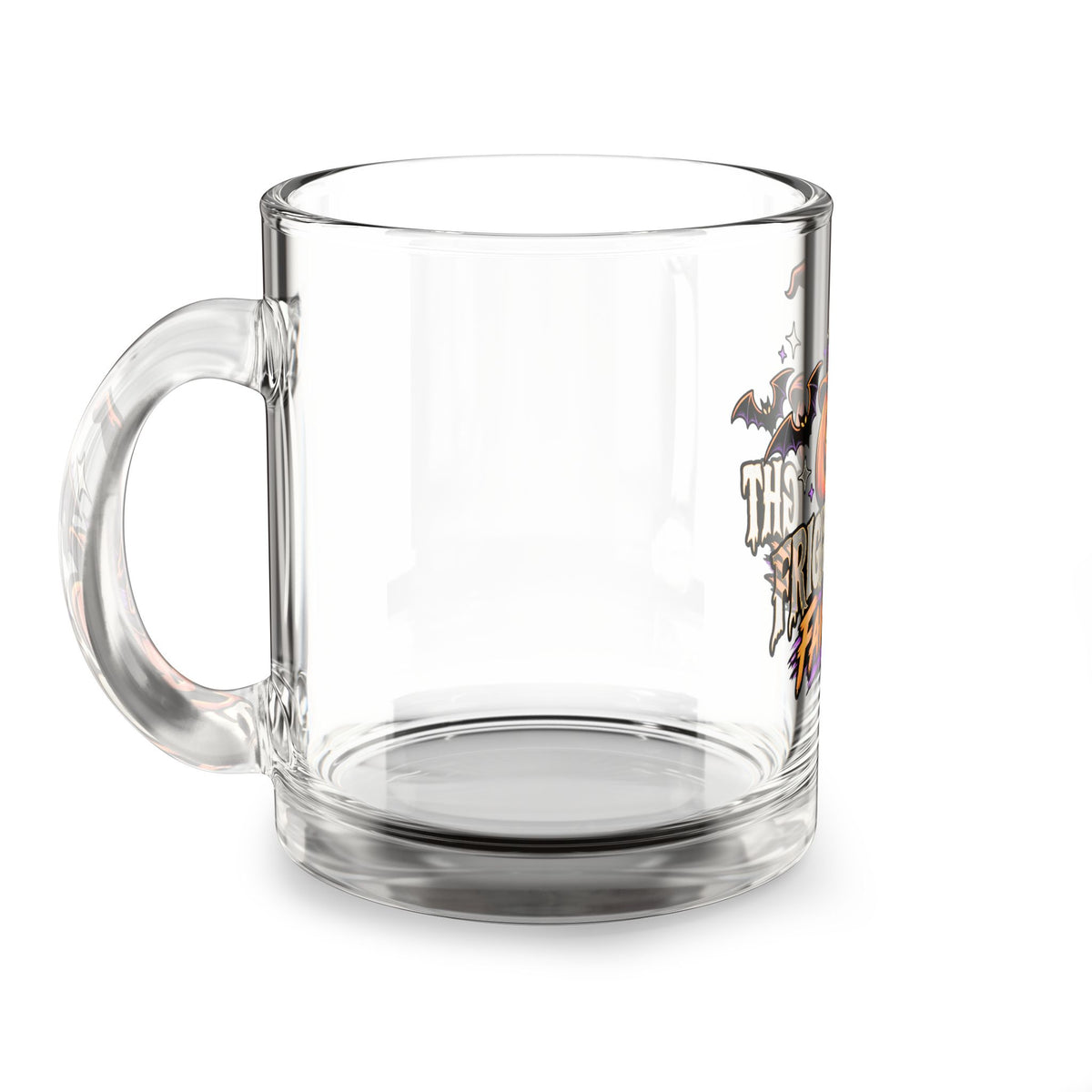 Glass Mug — "Fright Night Favorite" Halloween Jack-O'-Lantern Coffee Mug
