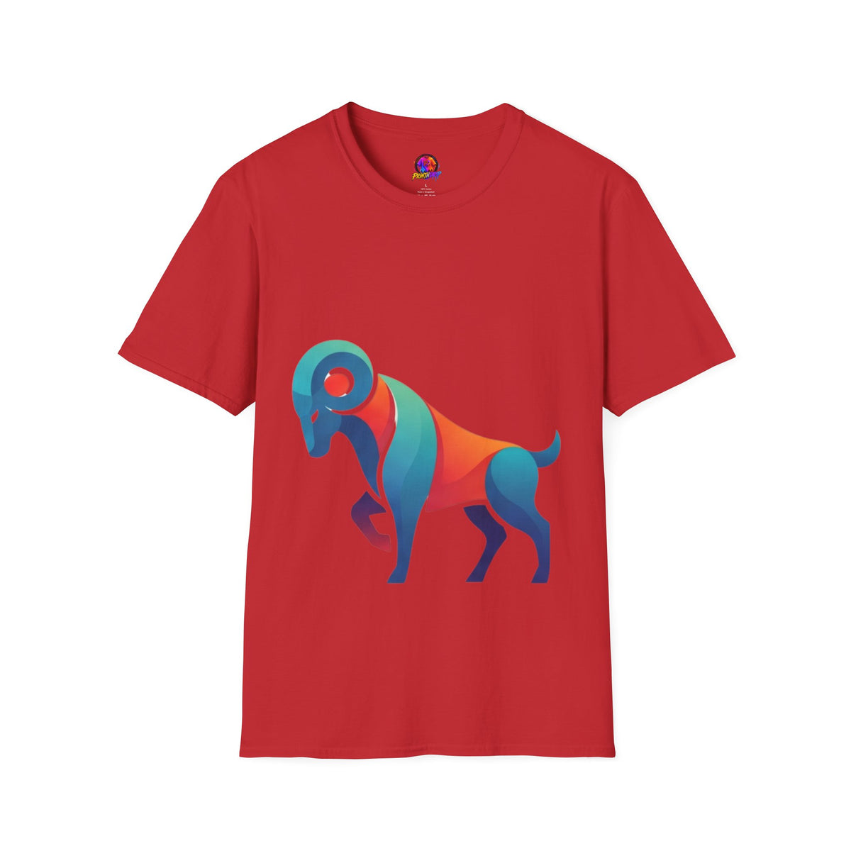 Ram Graphic T-Shirt — Colorful Geometric Sheep/Goat Art