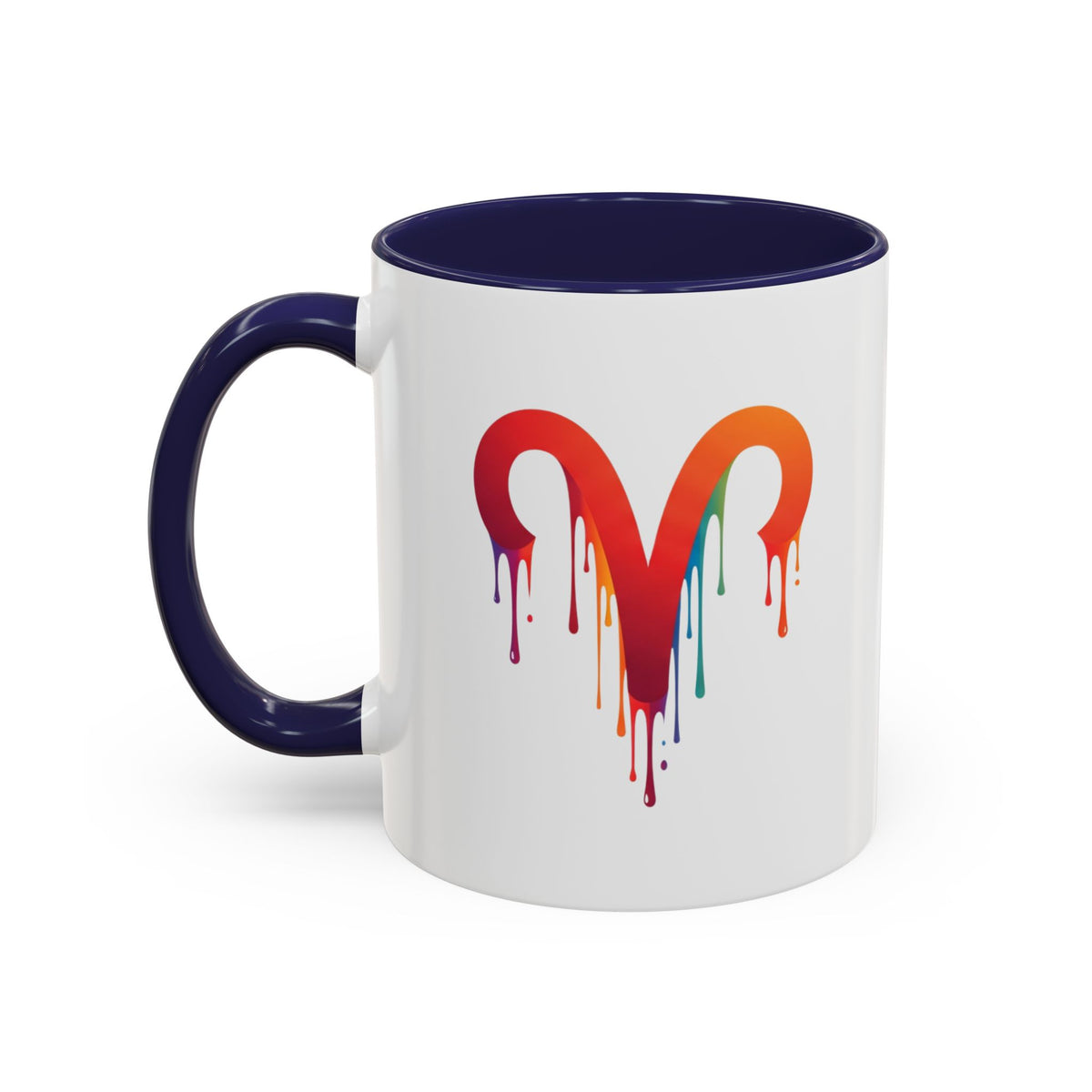 Aries Zodiac Rainbow Drip Aries Coffee Mug — Zodiac Astrology Accent Mug