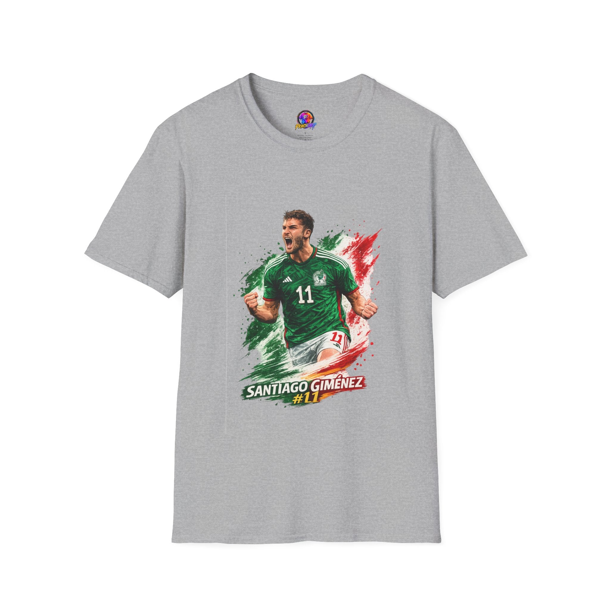 Mexico Soccer Jersey T-Shirt — Santiago Giménez Mexico #11 Fan Tee