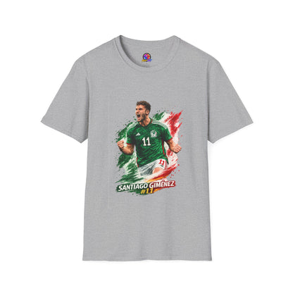 Mexico Soccer Jersey T-Shirt — Santiago Giménez Mexico #11 Fan Tee
