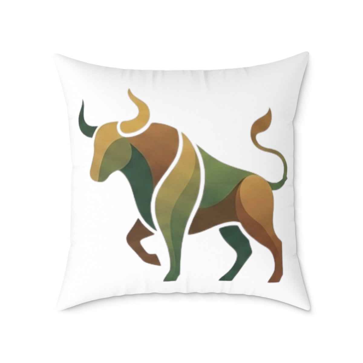 Zodiac Taurus Bull  Astrological Square Poly Canvas Pillow