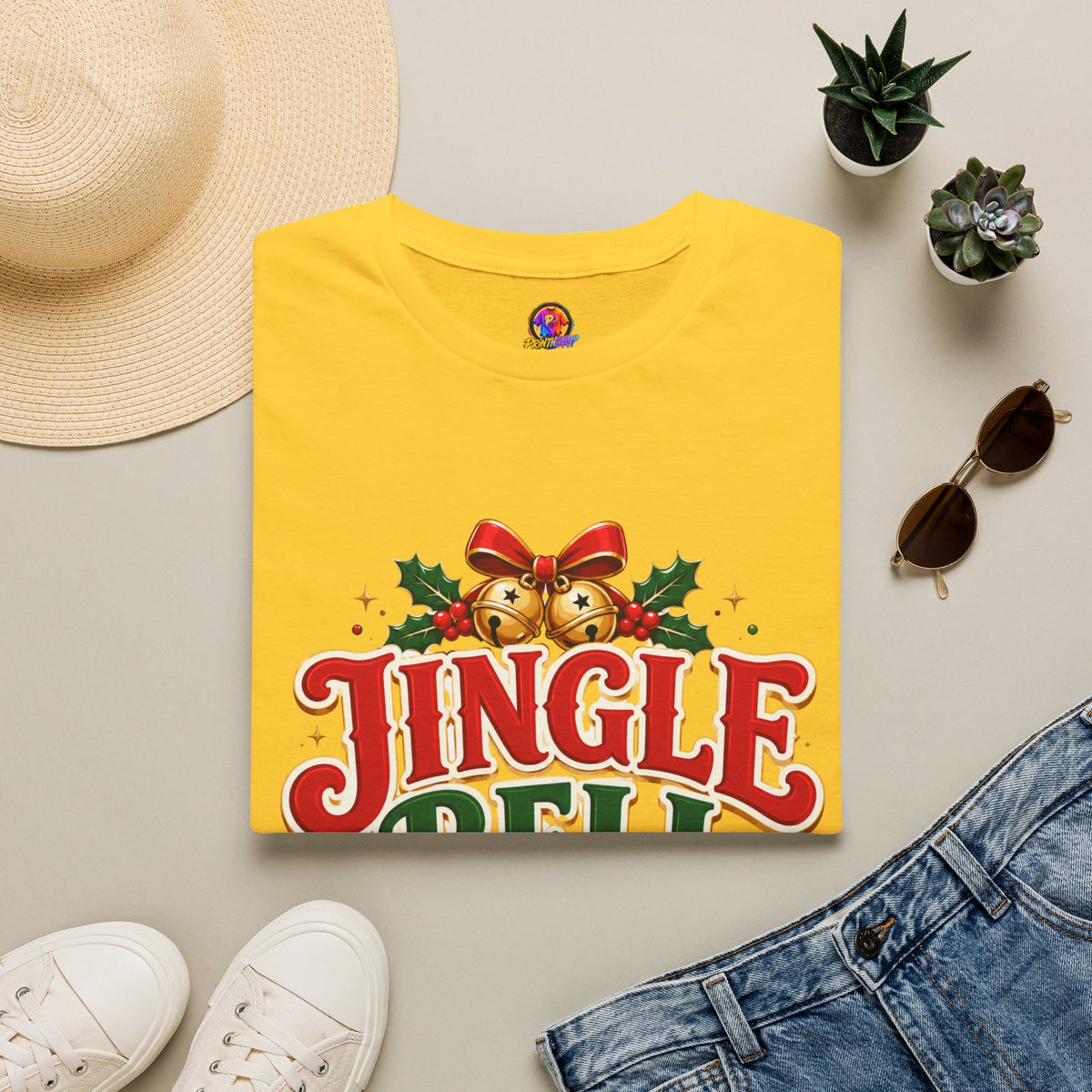 Jingle Bell Crew T-Shirt — Festive Christmas Holiday Tee