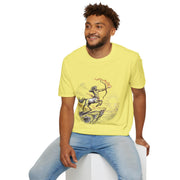 Sagittarius Centaur Archer T-Shirt — Mythical Archer Graphic Tee (Flaming Bow)