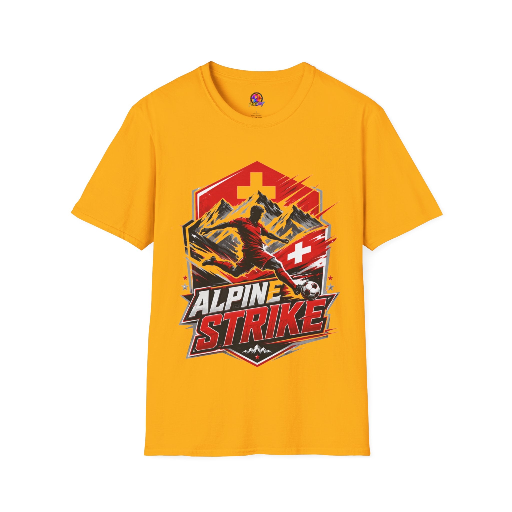 Switzerland Alpine Strike T‑Shirt – Swiss Mountain Ski & Snowboard Graphic