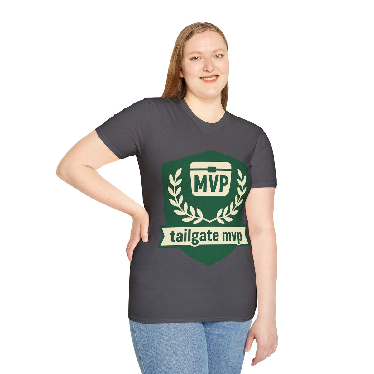 MVP Tailgate T-Shirt — Vintage Green MVP Badge Tee - Trending Now - August 2026