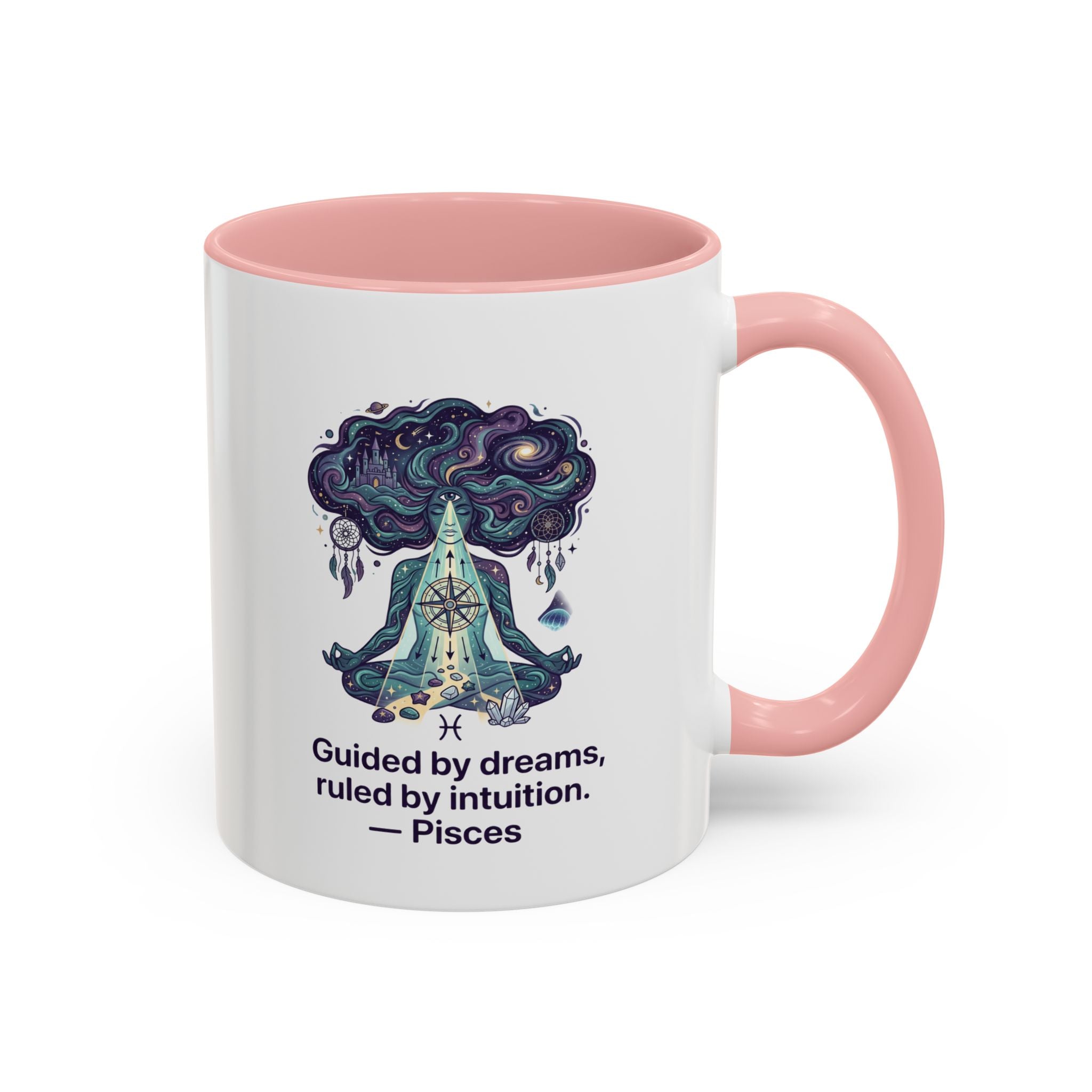 Pisces Zodiac Coffee Mug — "Guided by dreams, ruled by intuition" Accent Mug