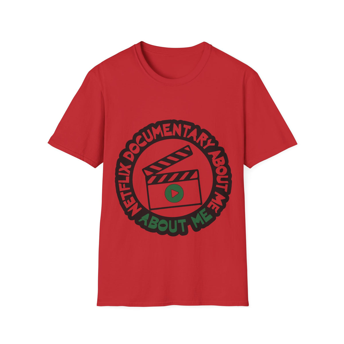 Netflix Documentary About Me Green Badge T-Shirt - Retro Circle Logo Graphic Tee - Trending Now - September 2026