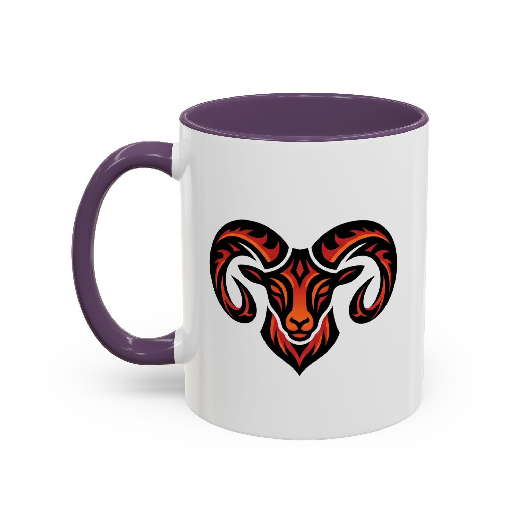 Ram Head Coffee Mug — Bold Tribal Goat Design Accent Mug