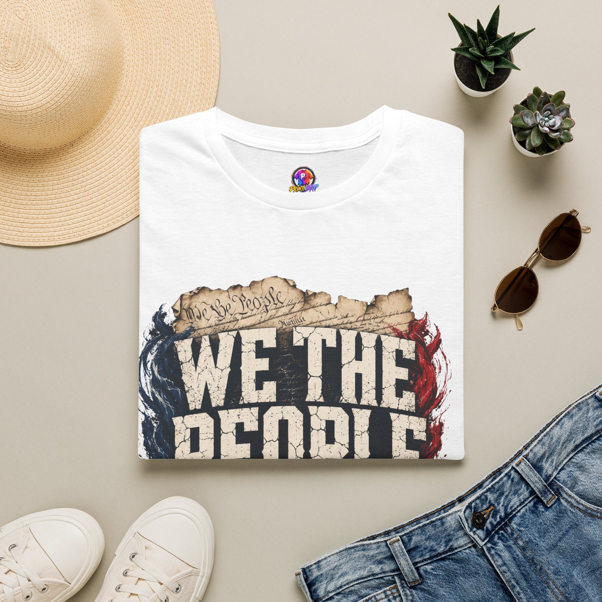 We The People T‑Shirt — Patriotic Americana Tee with ‘We The People’ Design