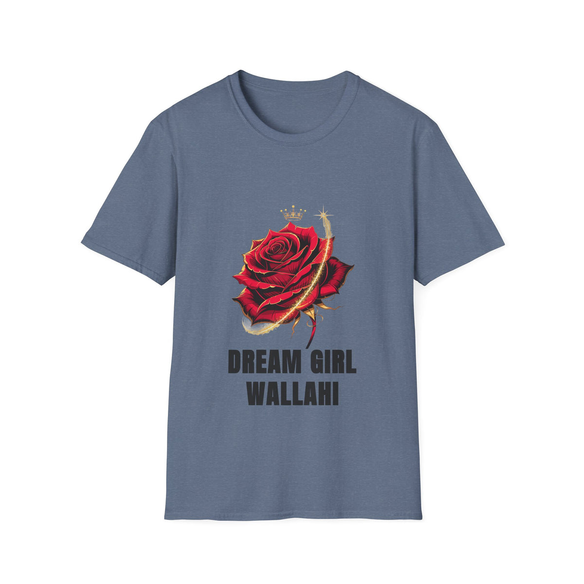 Dream Girl Wallahi Rose T-Shirt — Crowned Red Rose Graphic Tee - Trending Now - August 2026