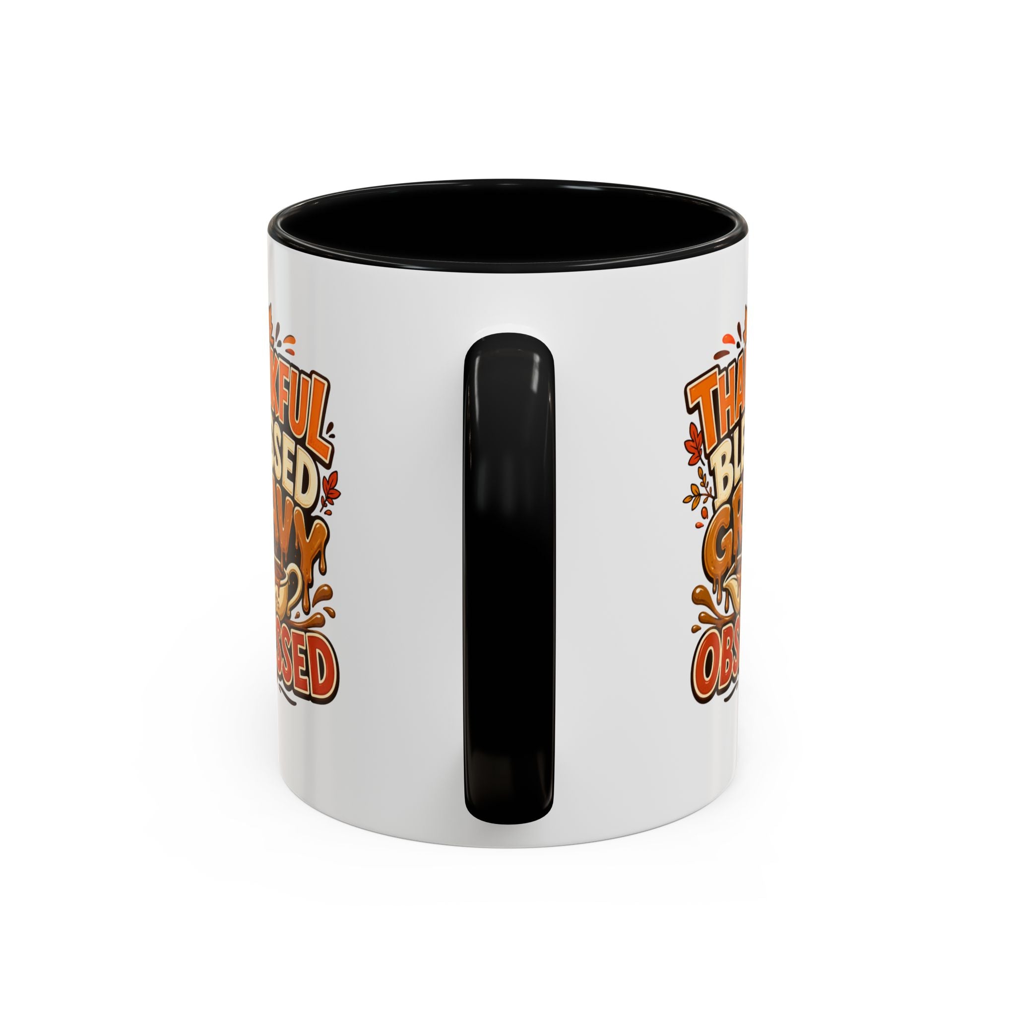 Thanksgiving Mug Coffee Mug — "Thankful Blessed Gravy Obsessed" Thanksgiving Accent Mug