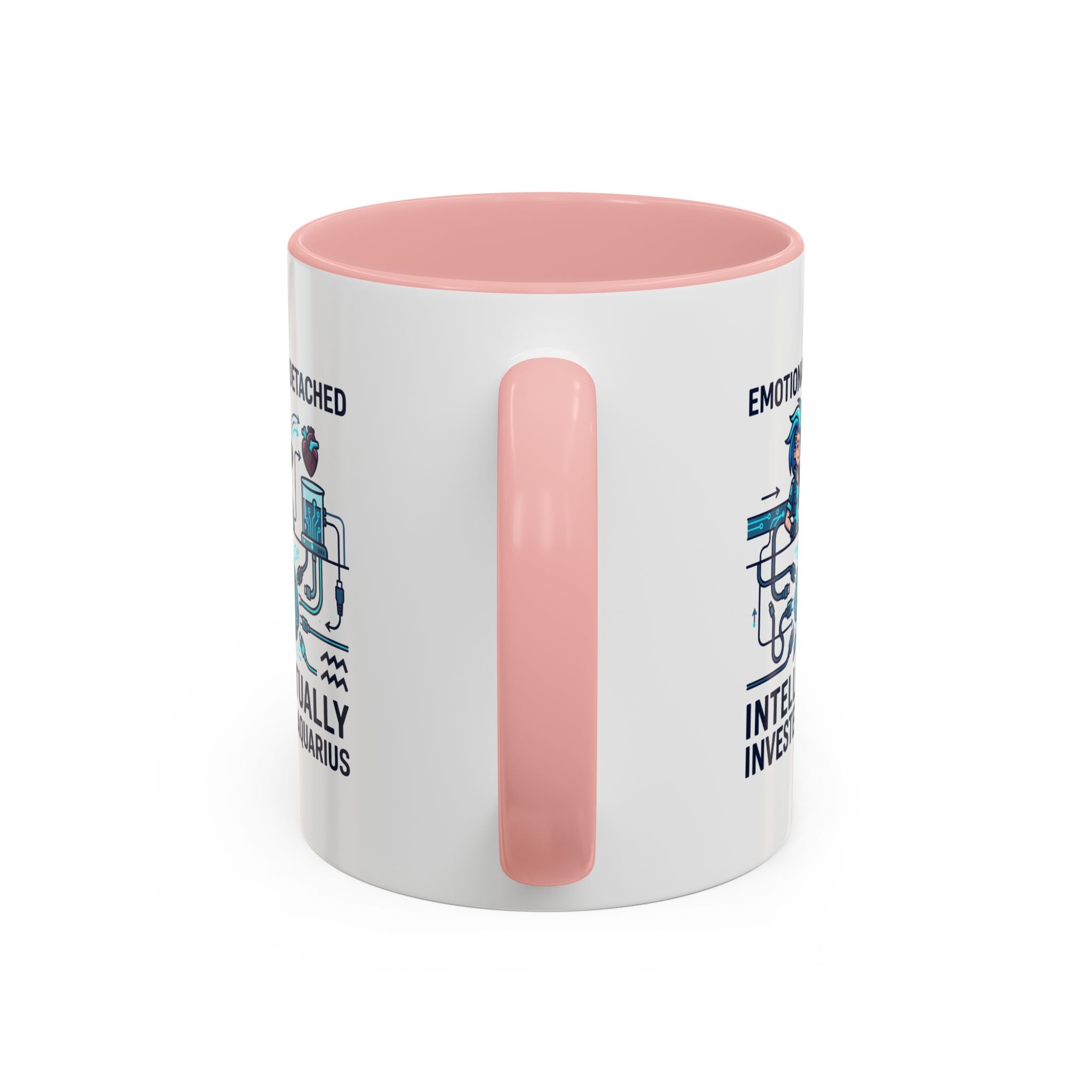 Aquarius Coffee Mug - "Emotionally Detached, Intellectually Invested" Accent Mug 11oz