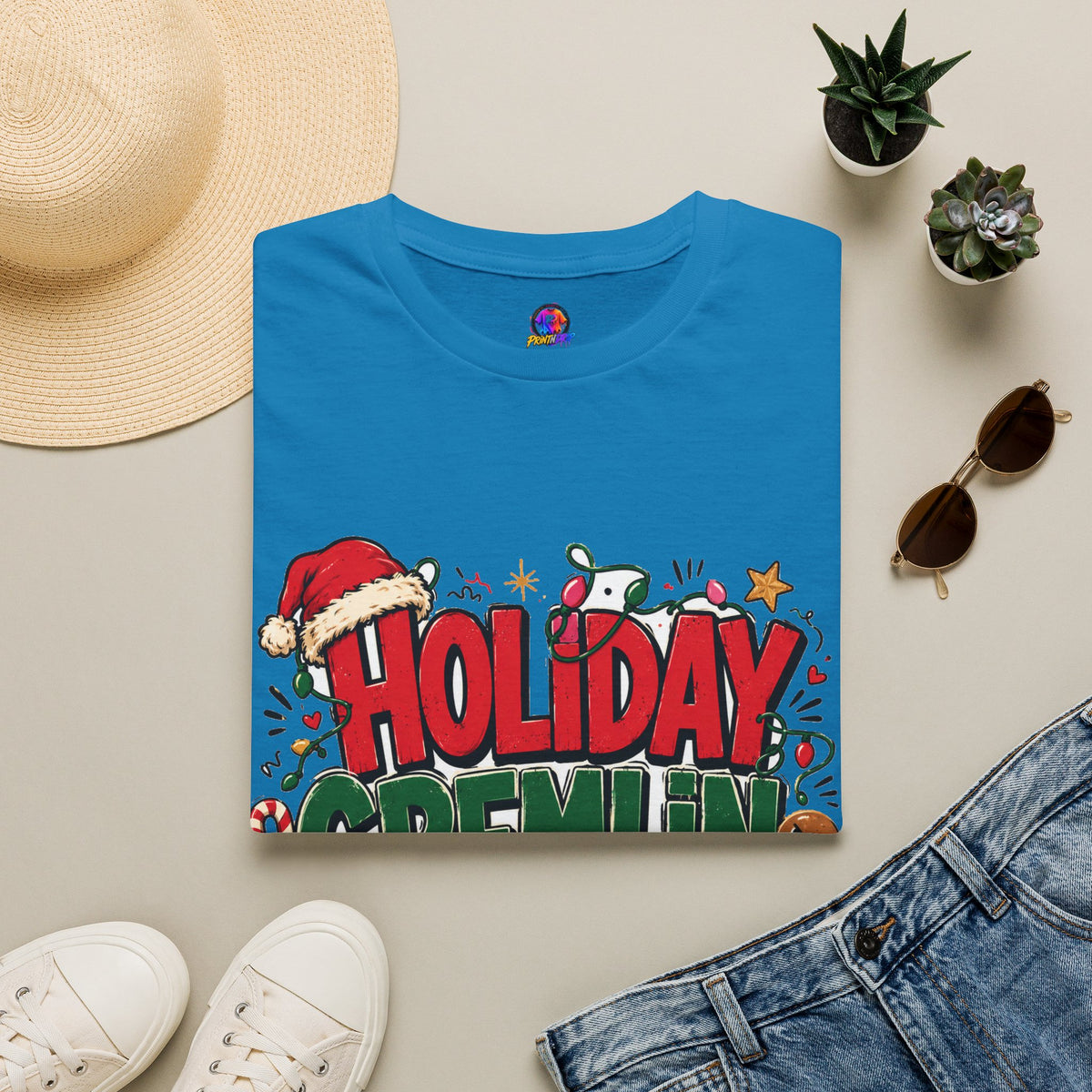 Holiday Gremlin Mode T-Shirt — Christmas Cute Festive Graphic Tee