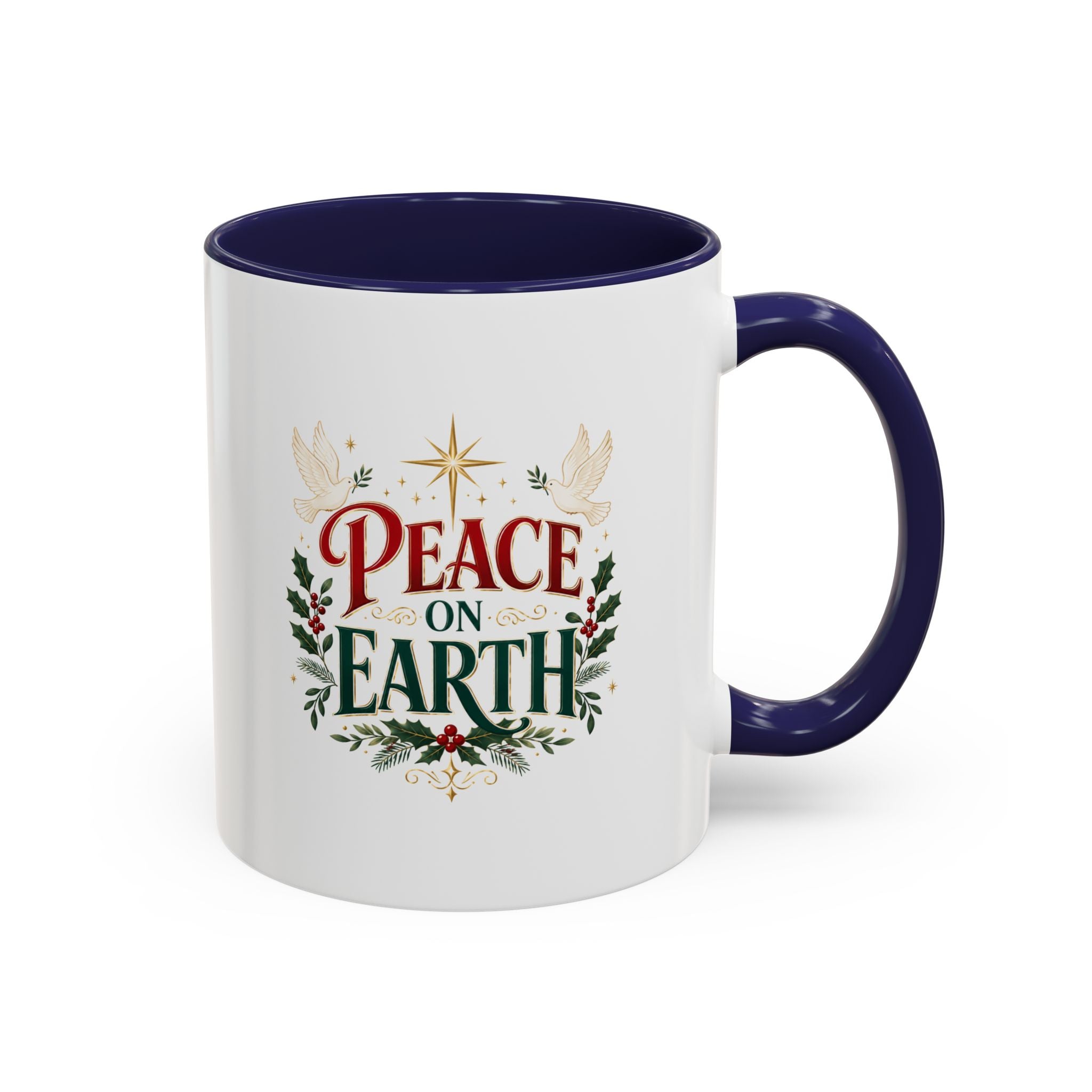 Peace on Earth Coffee Mug — Holiday Christmas Accent Mug