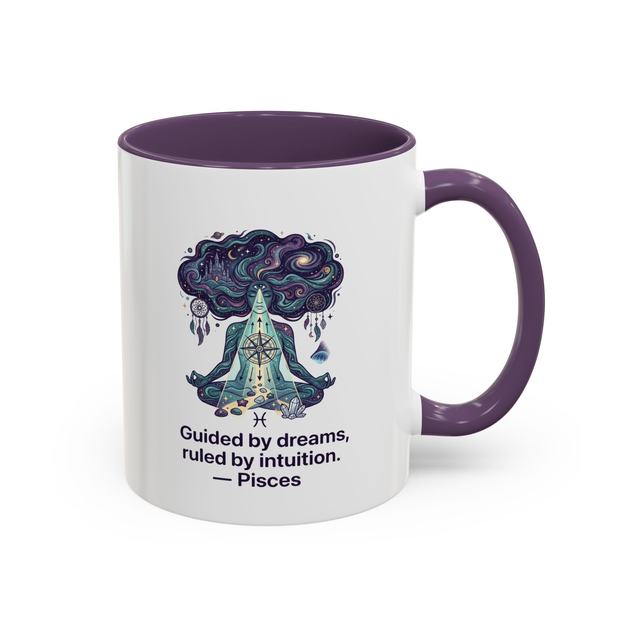 Pisces Zodiac Coffee Mug — "Guided by dreams, ruled by intuition" Accent Mug