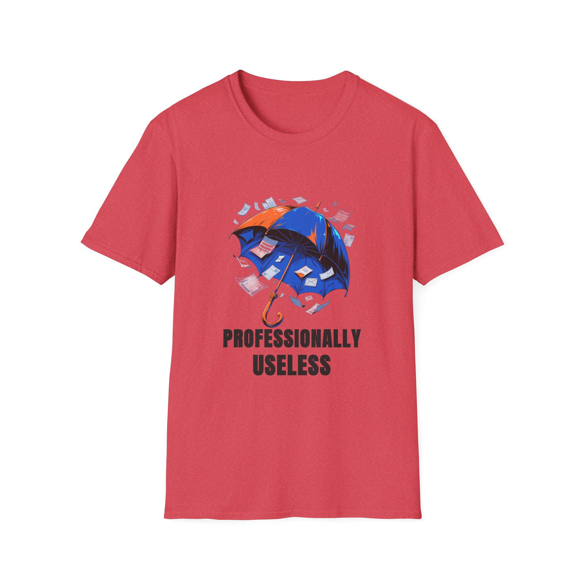 Professionally Useless T-Shirt — Illustrated Umbrella Graphic - Trending Now - August 2026