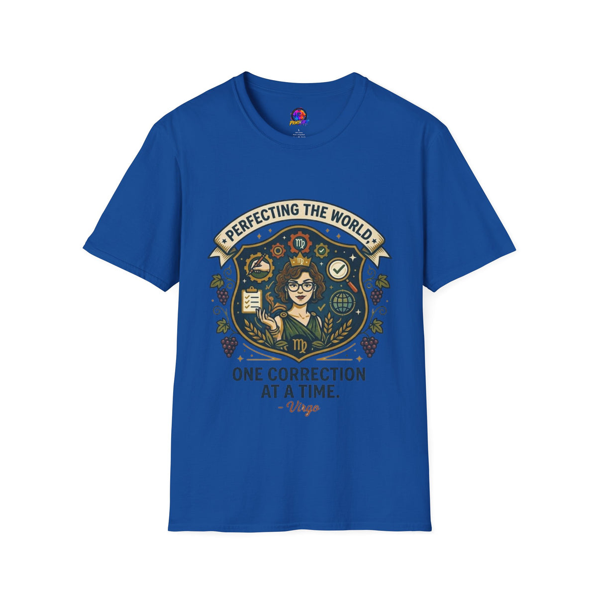 Virgo T‑Shirt — "Perfecting the World One Correction at a Time" Zodiac Tee