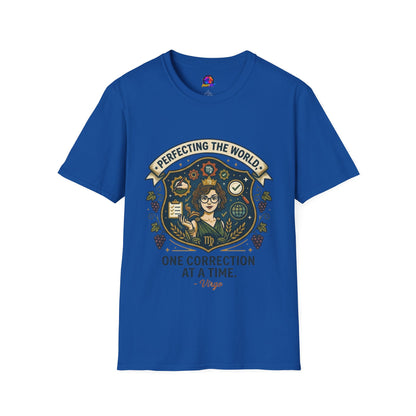 Virgo T‑Shirt — "Perfecting the World One Correction at a Time" Zodiac Tee
