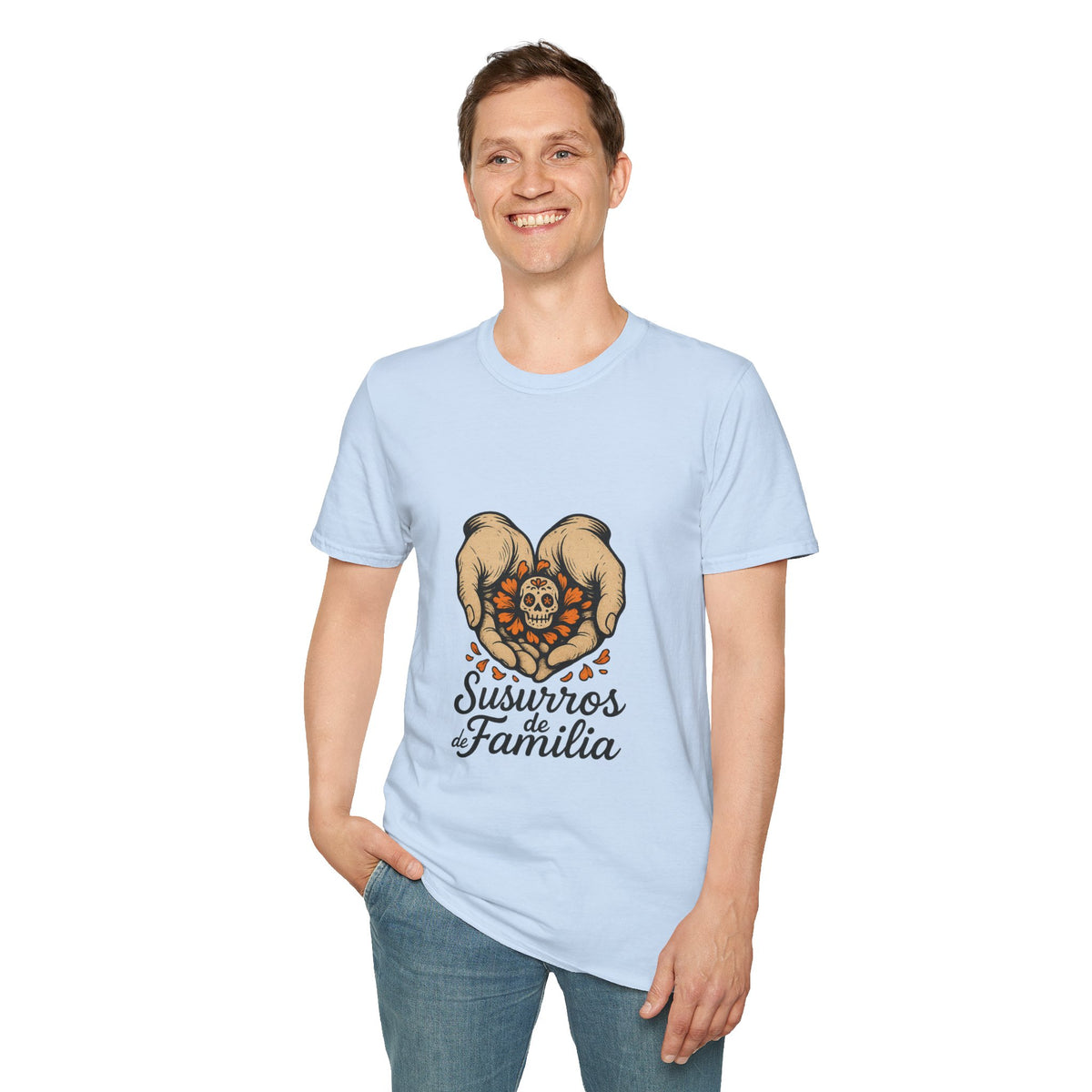 T‑Shirt — Sweetheart Pomeranians Heart Design with “Siempre Familia” Text - Trending Now - October 2026