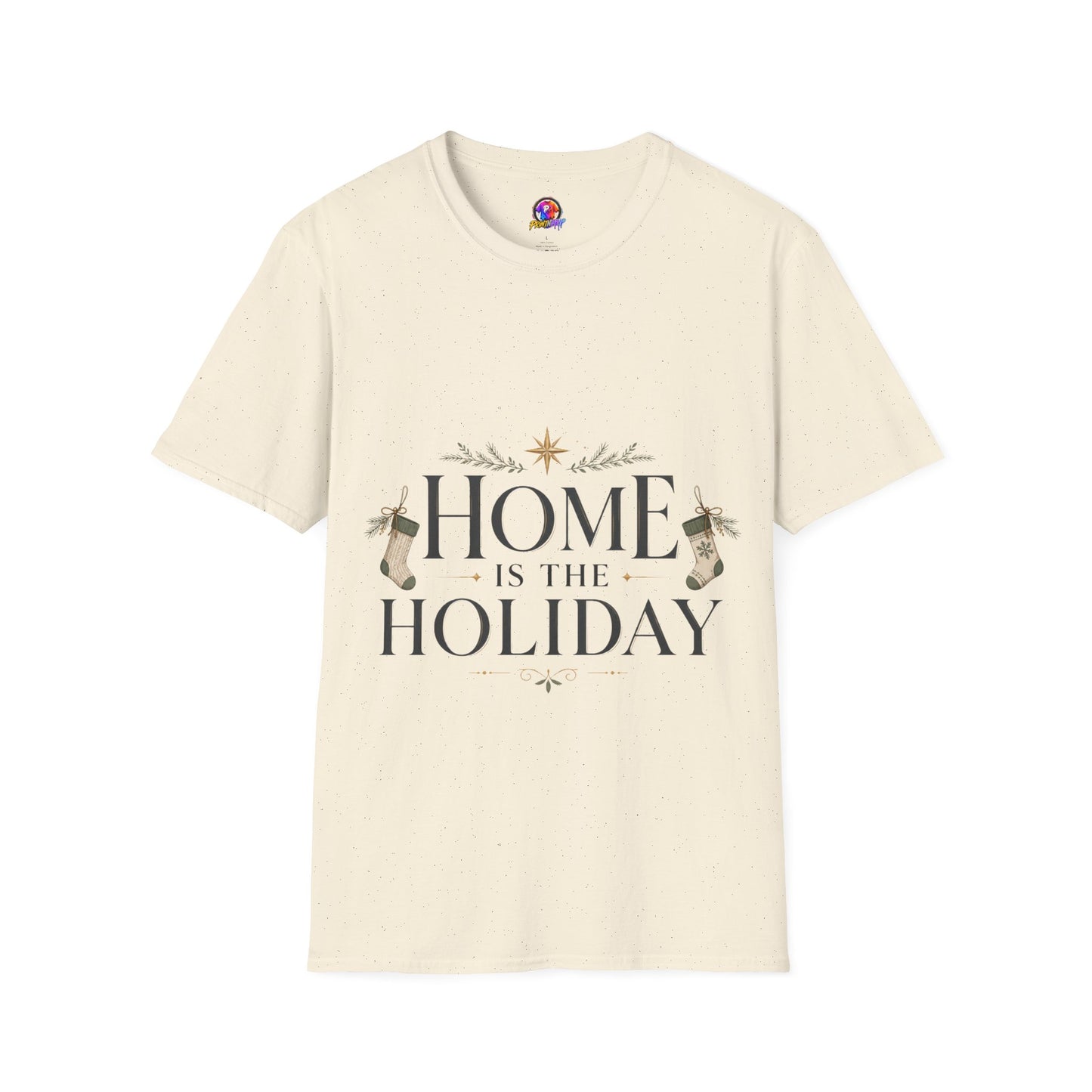 Holiday Home T‑Shirt — “Home Is The Holiday” Cozy Christmas Tee