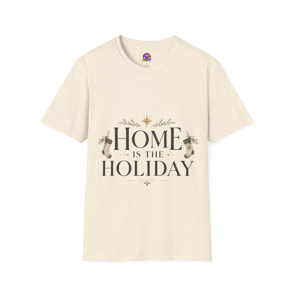 Holiday Home T‑Shirt — “Home Is The Holiday” Cozy Christmas Tee