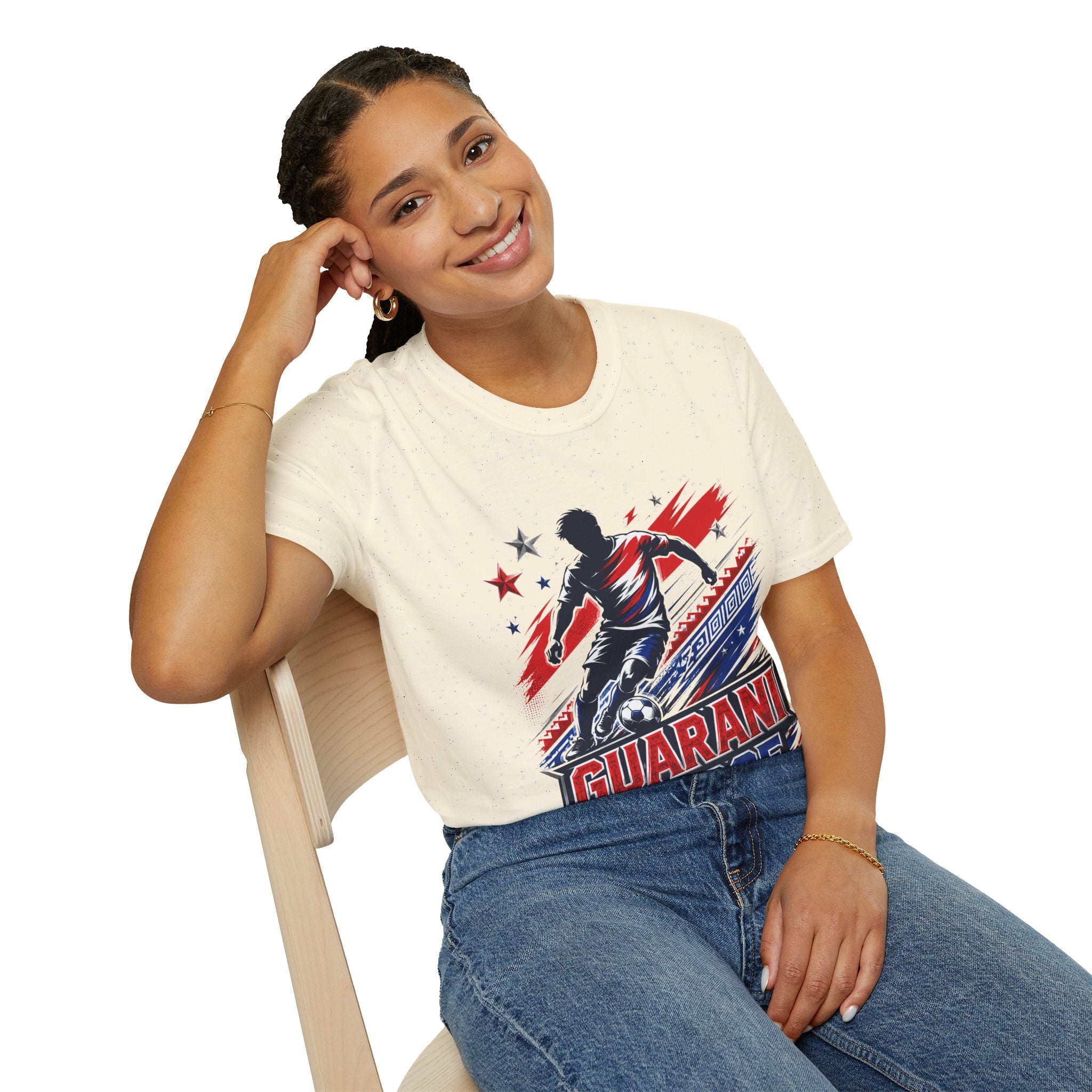 Paraguay Guarani Force Soccer T-Shirt — Red, White & Blue Futbol Fan Tee