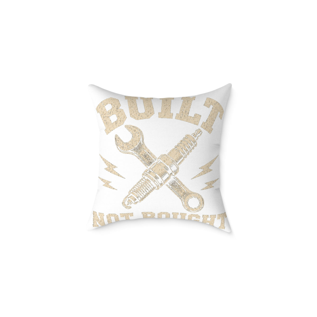 Built Not Bought Pillow Milo Bailey Dog Dad Mom— Automotive Mechanic Decorative Throw Pillow