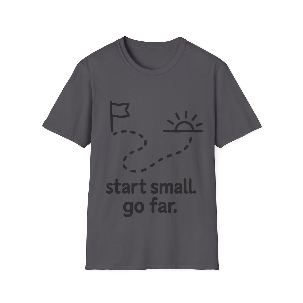 Start Small Go Far Minimalist Trail T-Shirt, Inspirational Hiking Path Graphic Tee - Trending Now - September 2026