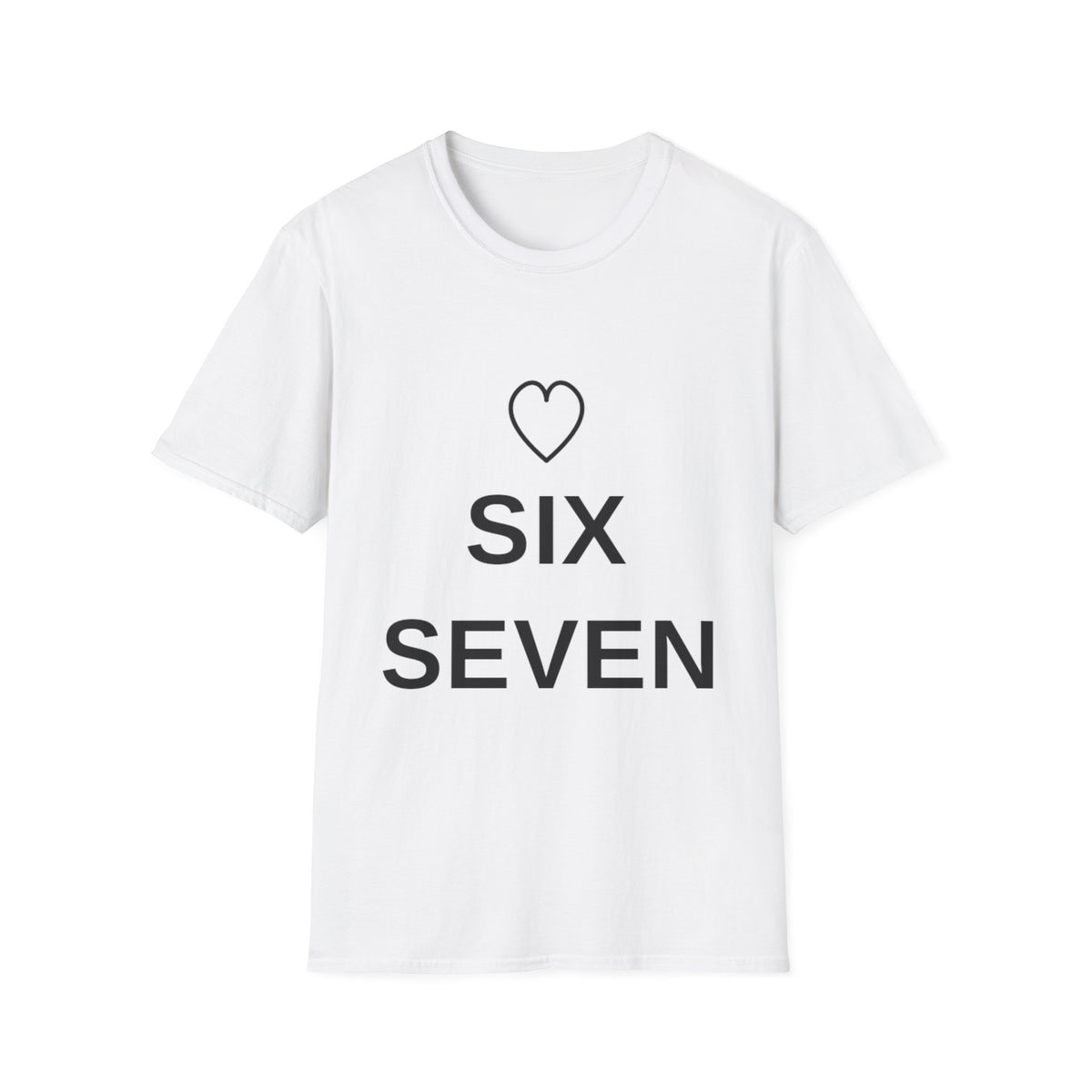 Six Seven Minimalist Heart Tee - Cute Romantic Slogan Graphic T-Shirt - Trending Now - September 2026
