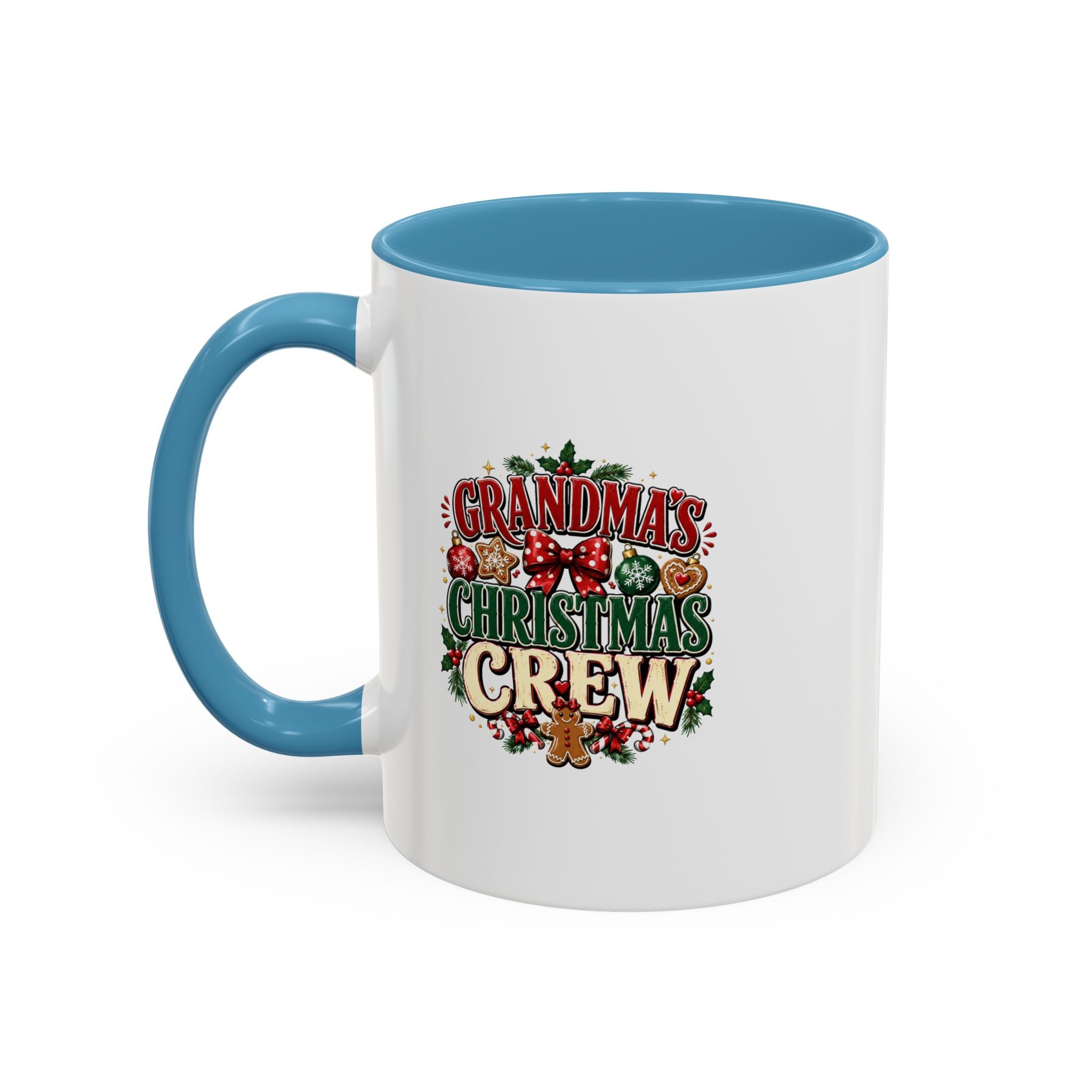 Grandma's Christmas Crew Accent Coffee Mug — Festive Holiday Gift for Grandma