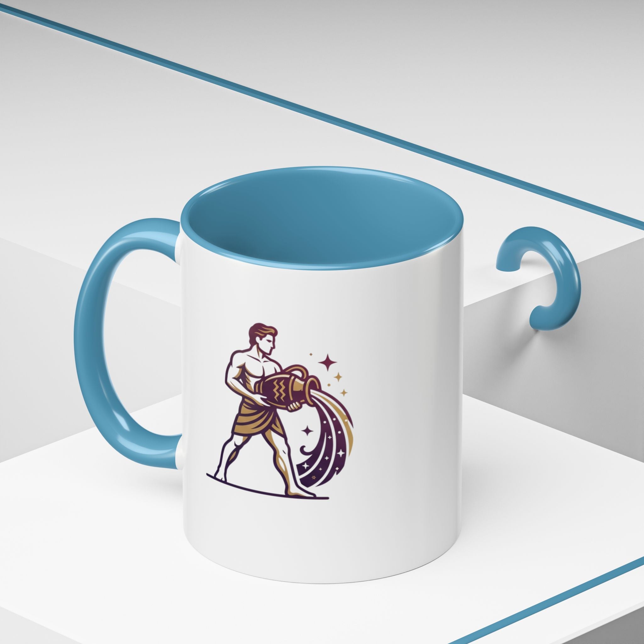 Aquarius Zodiac Coffee Mug — Water Bearer Astrology Gift