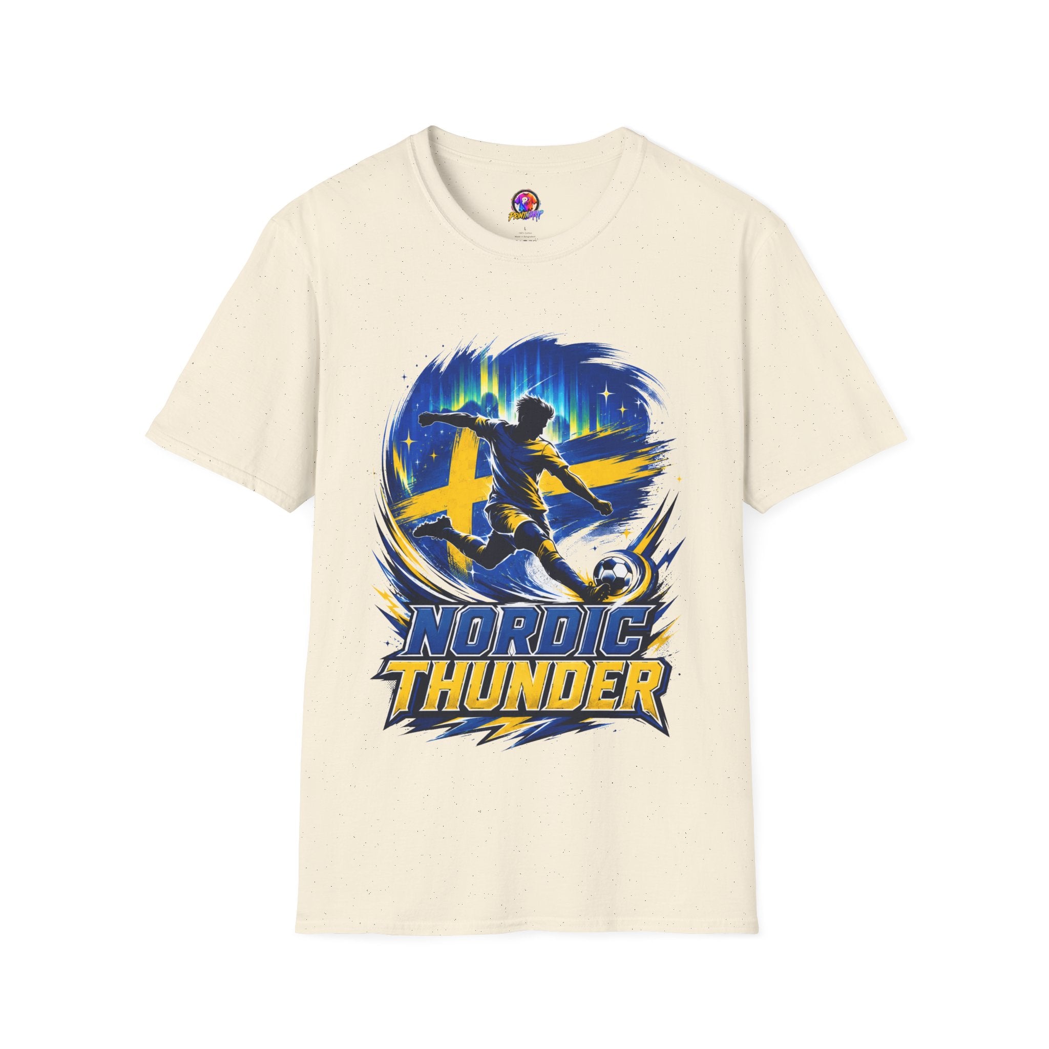 Sweden Nordic Thunder Soccer T-Shirt — Sweden Football Fan Tee