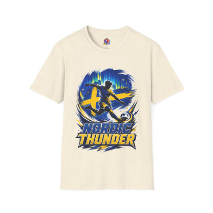 Sweden Nordic Thunder Soccer T-Shirt — Sweden Football Fan Tee