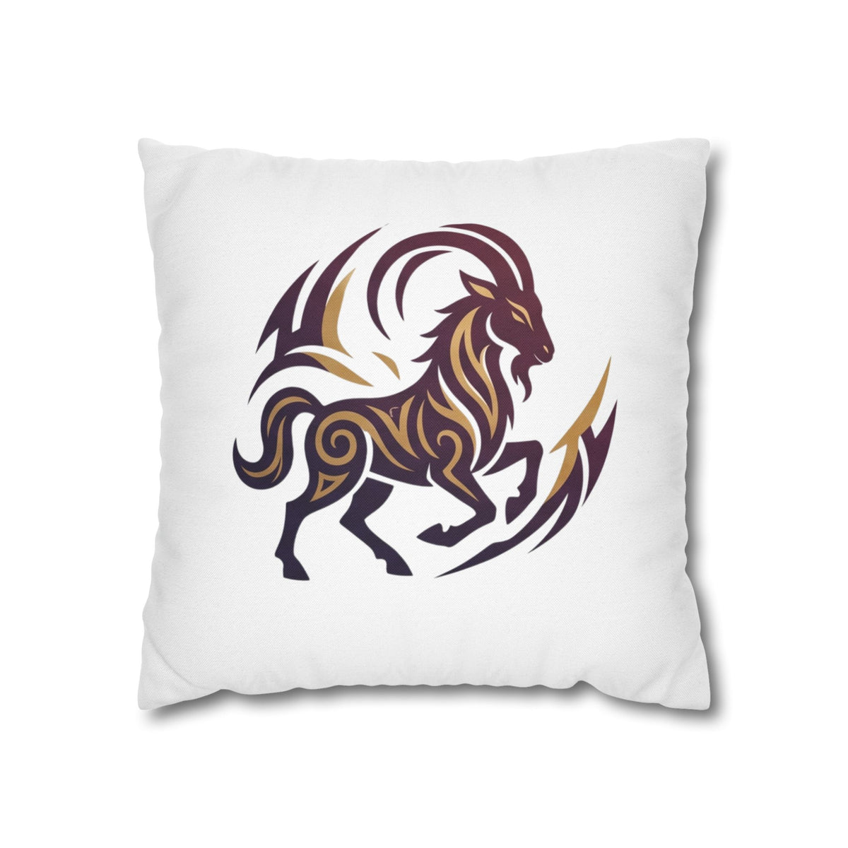 Capricorn Tribal Goat Decorative Pillowcase — Zodiac Accent Pillow