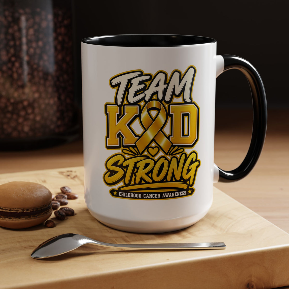 Team KID Strong Childhood Cancer Awareness Coffee Mug
