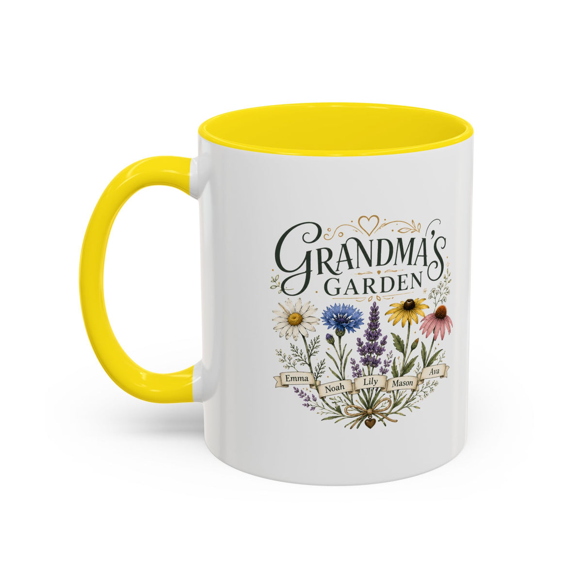 Milo Bailey Dog Dad Mom Grandma's Garden Floral Coffee Mug – Personalized  Accent Mug
