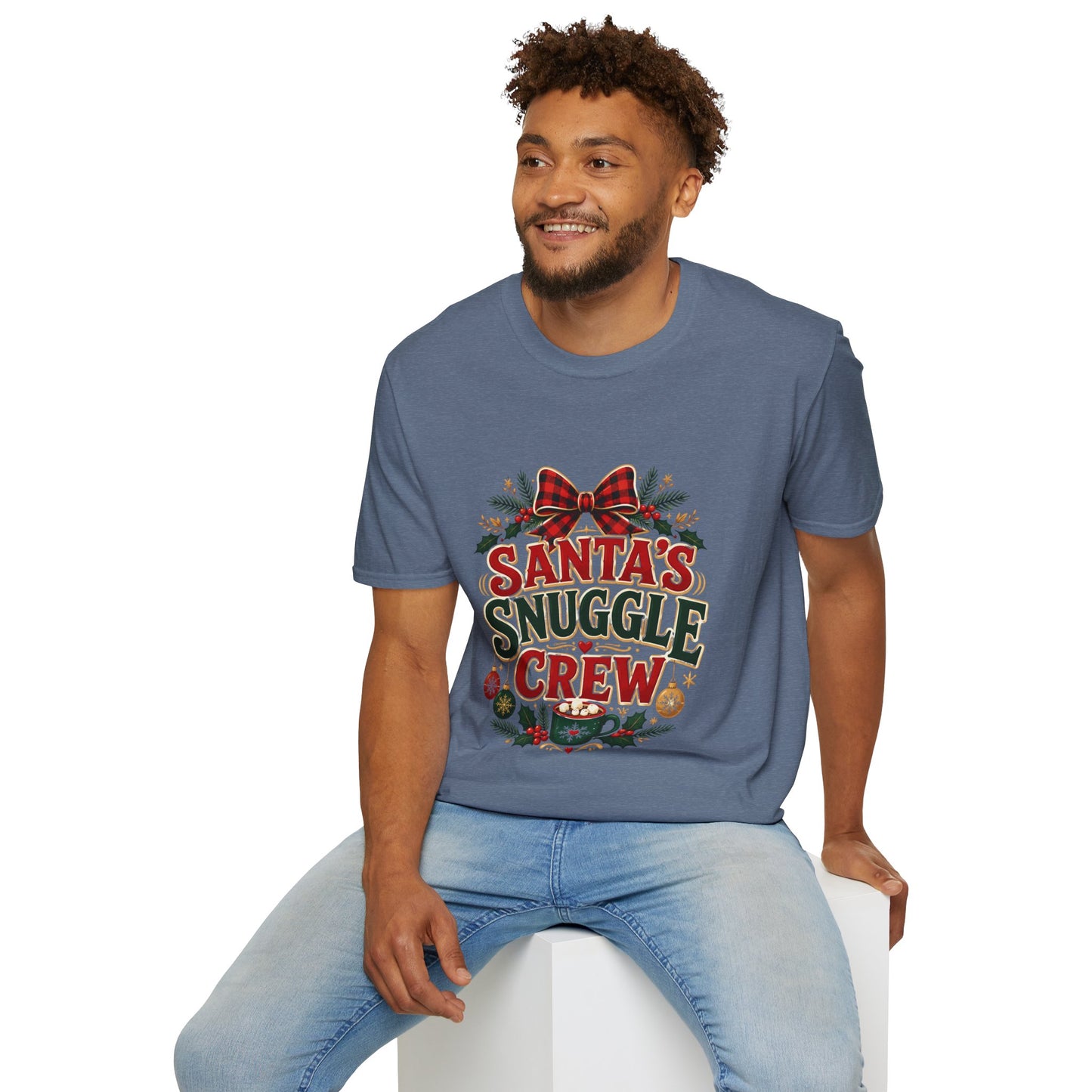 Santa's Snuggle Crew T-Shirt — Cute Christmas Holiday Tee