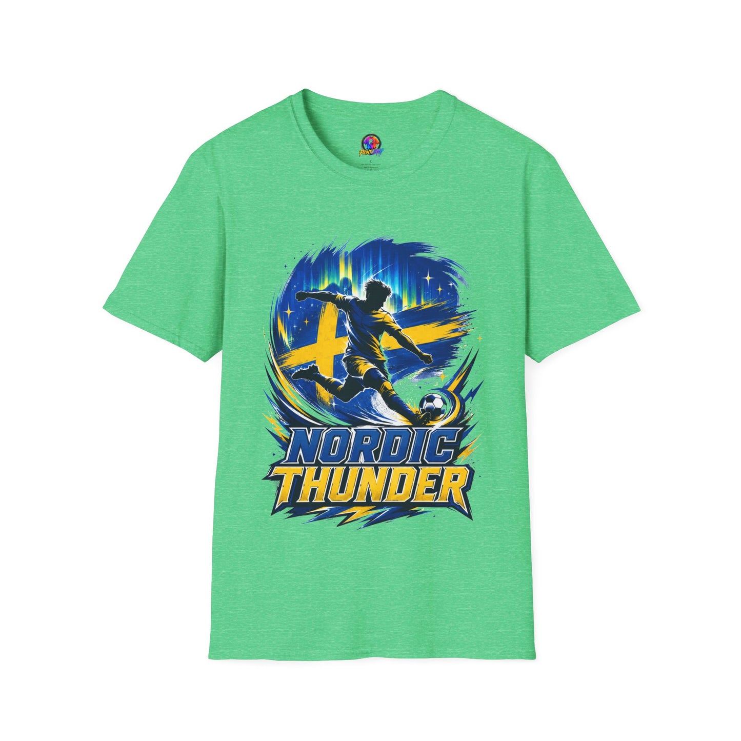 Sweden Nordic Thunder Soccer T-Shirt — Sweden Football Fan Tee