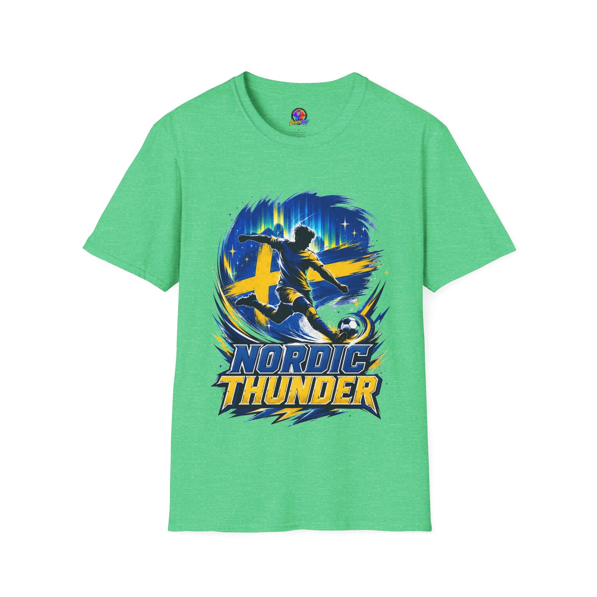 Sweden Nordic Thunder Soccer T-Shirt — Sweden Football Fan Tee