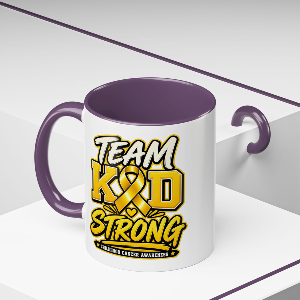 Team KID Strong Childhood Cancer Awareness Coffee Mug