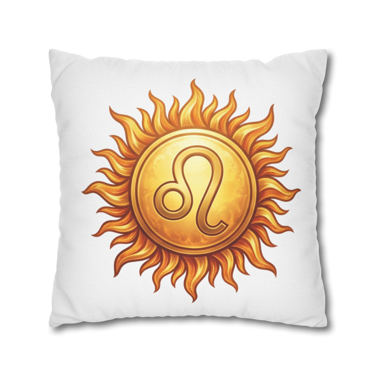 Leo Sun Zodiac Decorative Pillow Spun Square Pillowcase