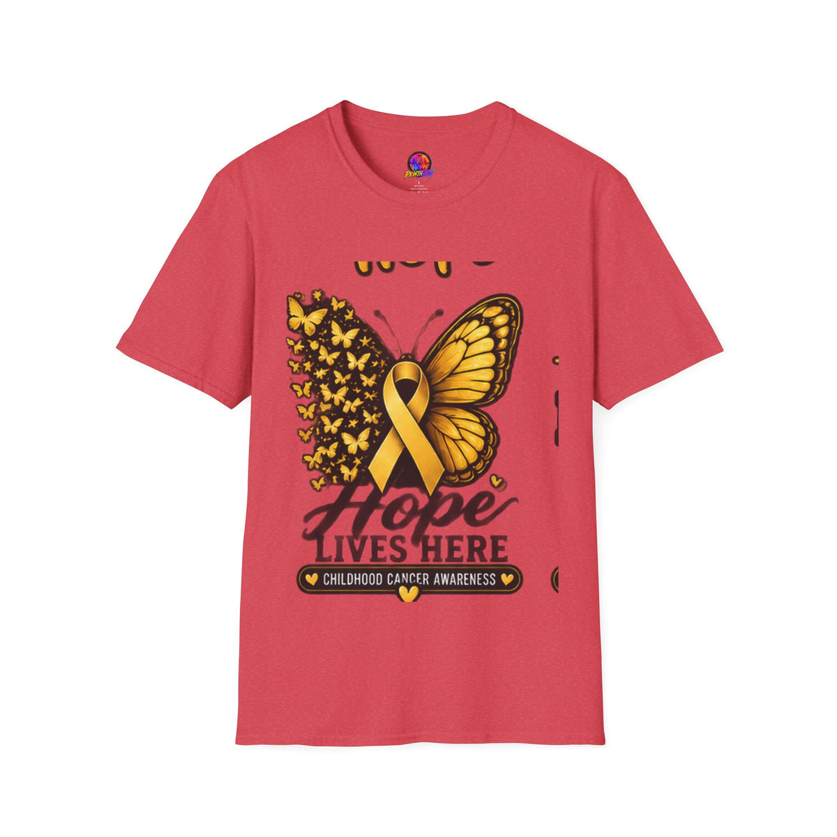 Hope Lives Here Childhood Cancer Awareness T-Shirt