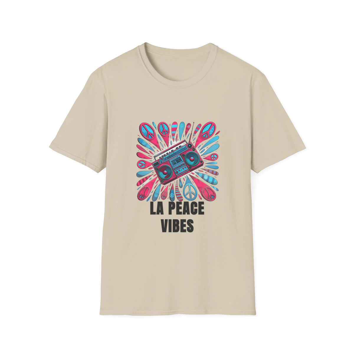 La Peace Vibes T-Shirt — Retro Boombox Peace Sign Graphic Tee - Trending Now - August 2026