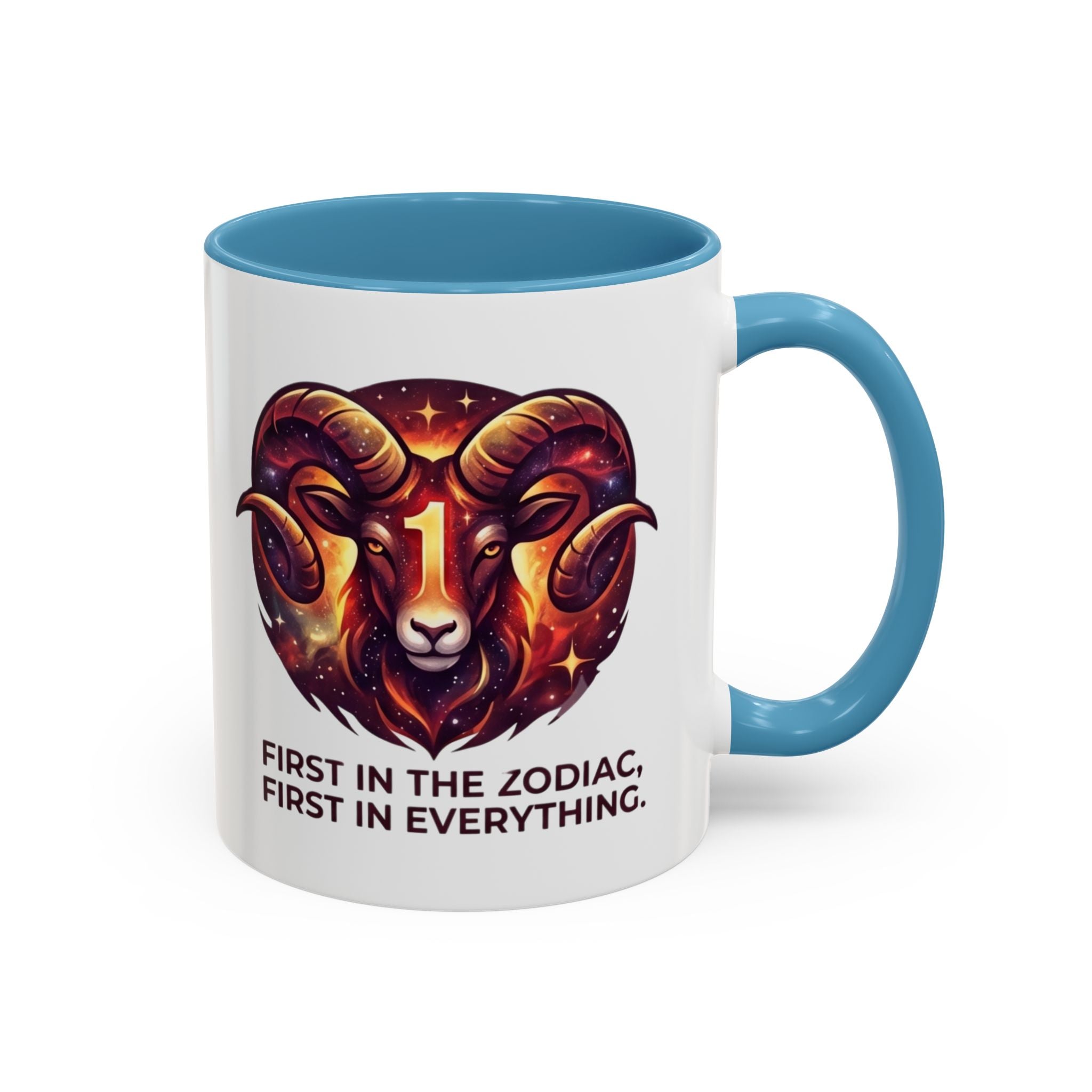 Aries Zodiac Coffee Mug — "First in the Zodiac, First in Everything" Accent Mug