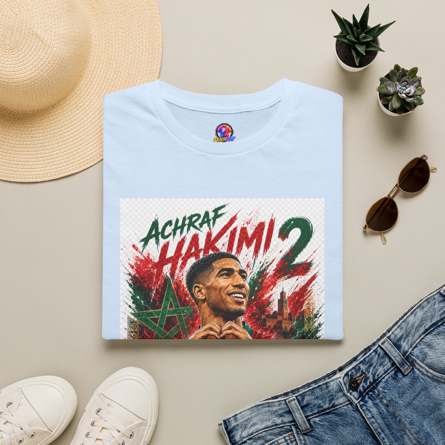 Achraf Hakimi #2 Soccer T-Shirt — Morocco Football Fan Tee