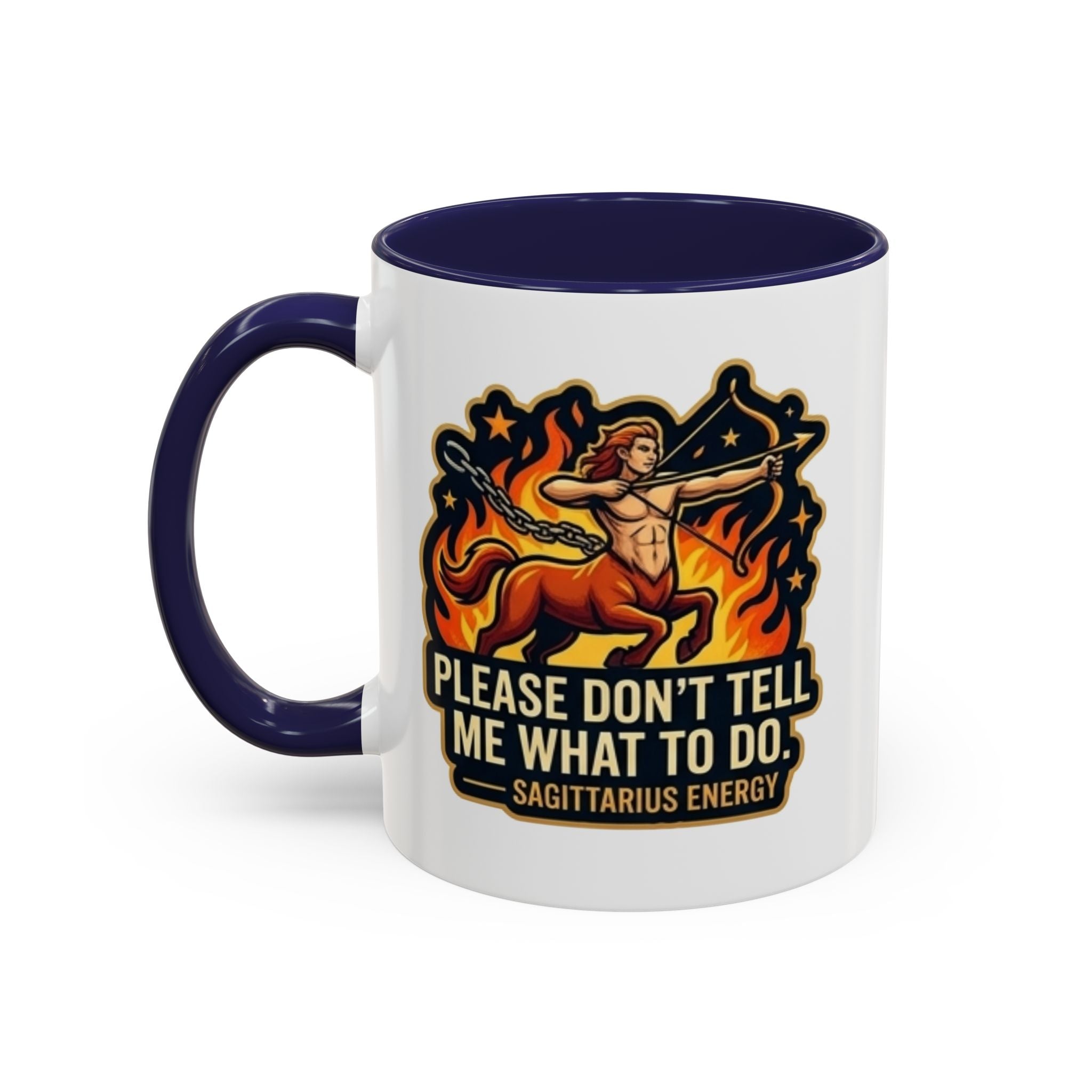 Sagittarius Coffee Mug — "Please Don't Tell Me What To Do" Zodiac Accent Mug (11/15oz)